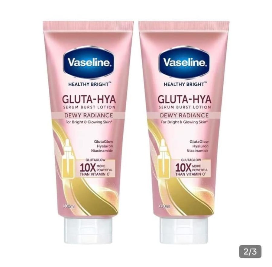 whitening lotion pink) 200ml GLUTA HIYA VASELINE)