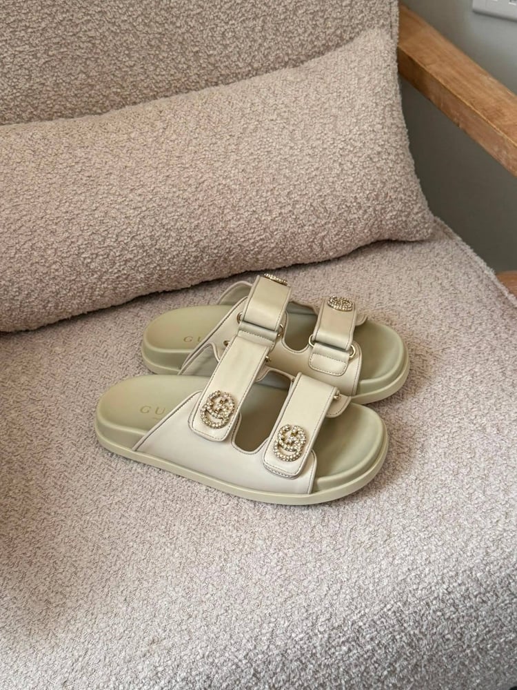 سليبر غوتشي Gucci دبل G كريستال
