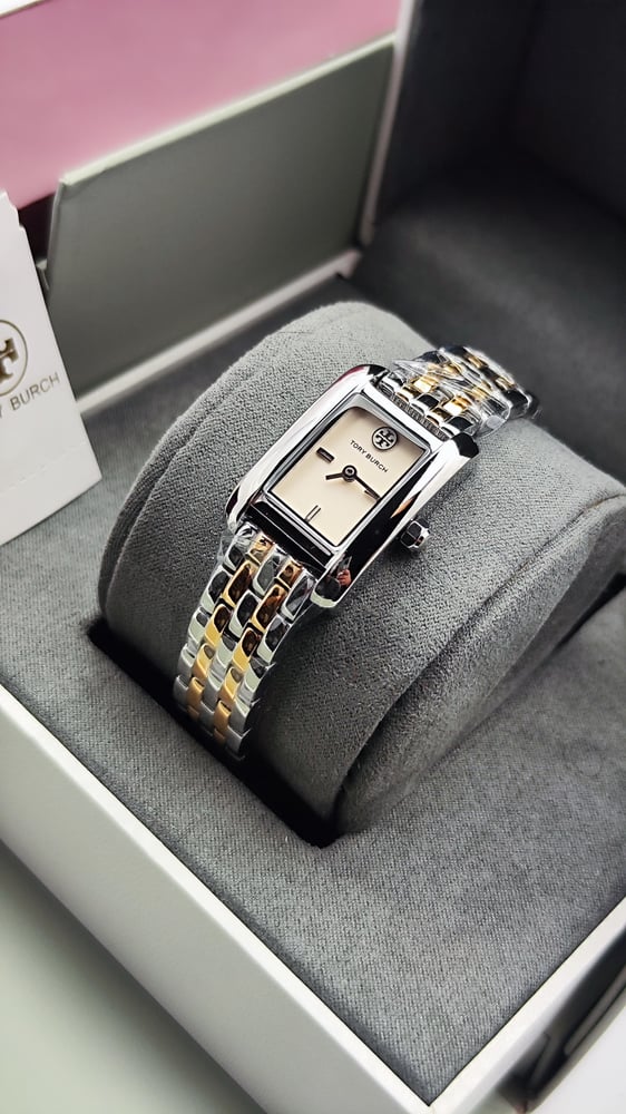 ساعة توري بورش Tory Burch نسائية ستانلس ستيل بطارية