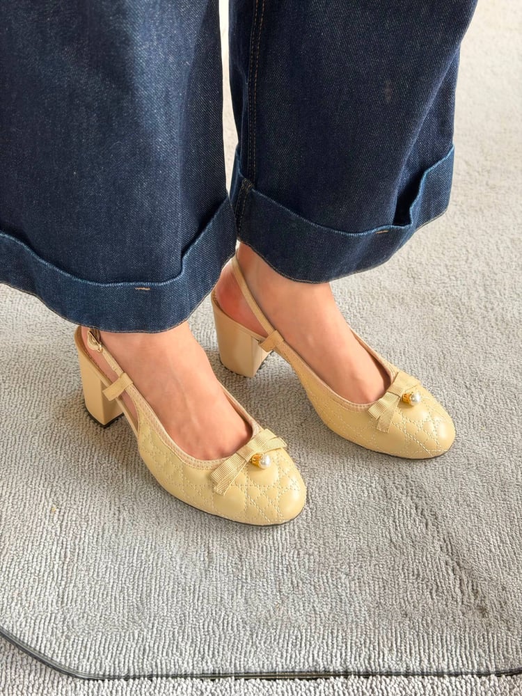 كعب ديور Dior سلينج باك كاناج فيونكة لؤلؤ