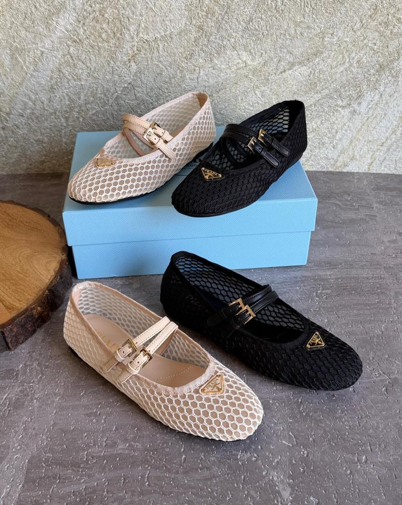 حذاء برادا PRADA شبكي سير مزدوج