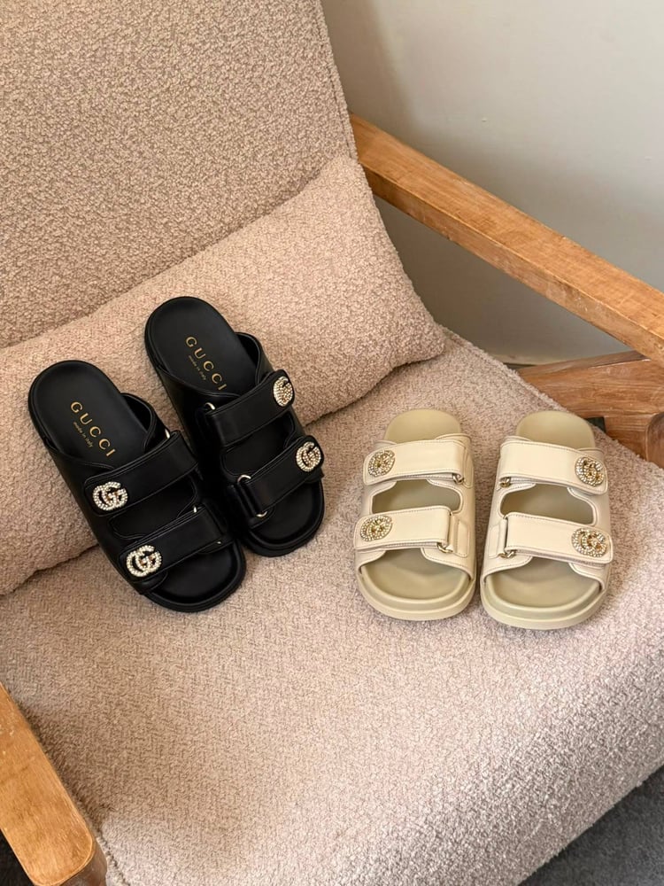 سليبر غوتشي Gucci دبل G كريستال