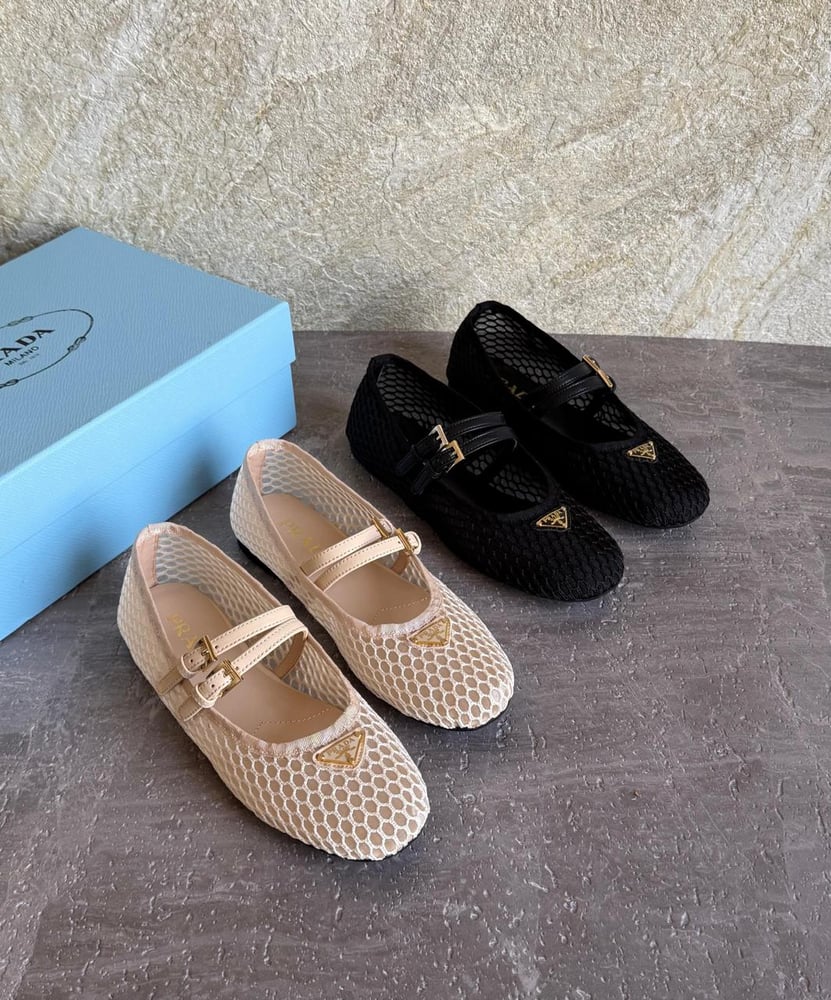 حذاء برادا PRADA شبكي سير مزدوج