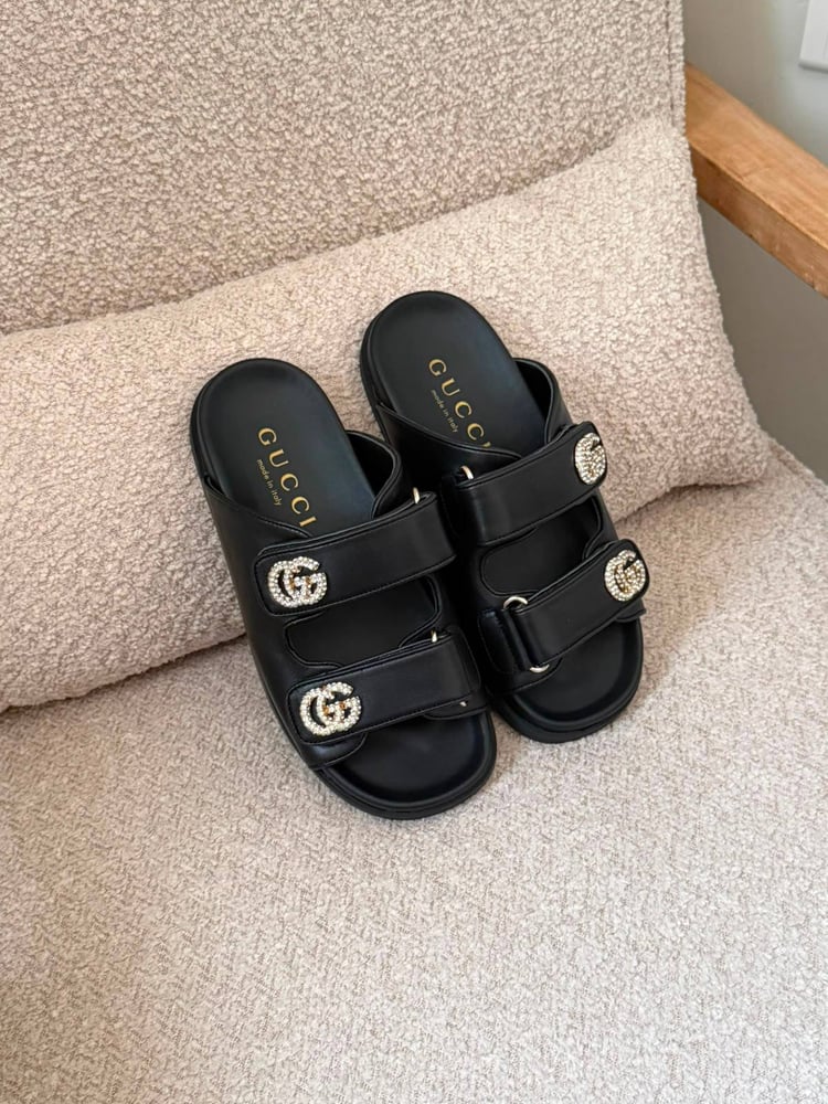 سليبر غوتشي Gucci دبل G كريستال