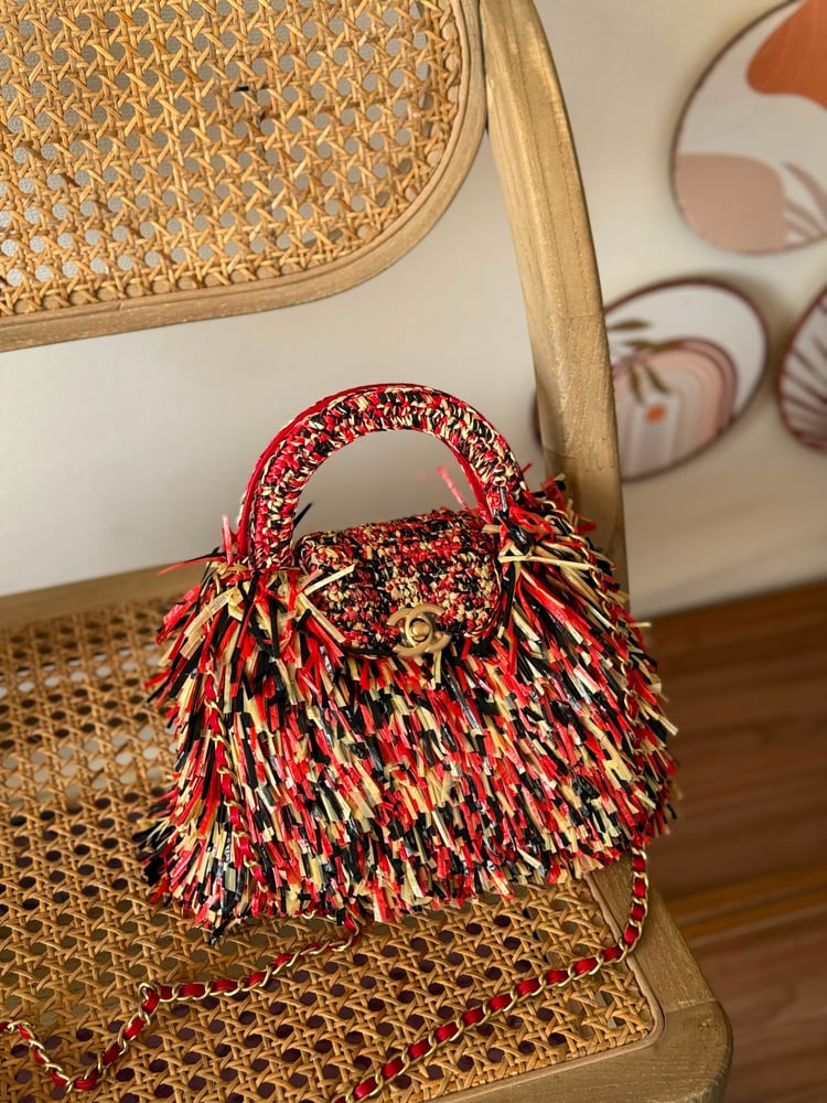 حقيبة شانيل CHANEL قش بفتائل شراشيب