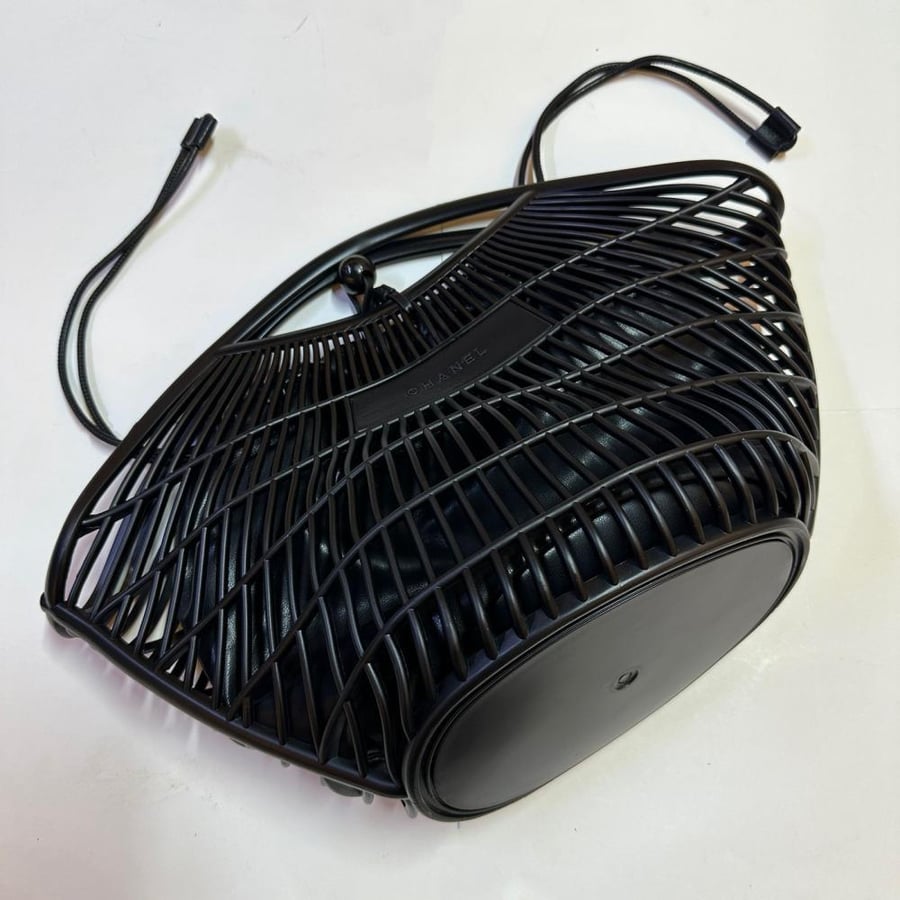 Chanel Black Acrylic Basket Bag