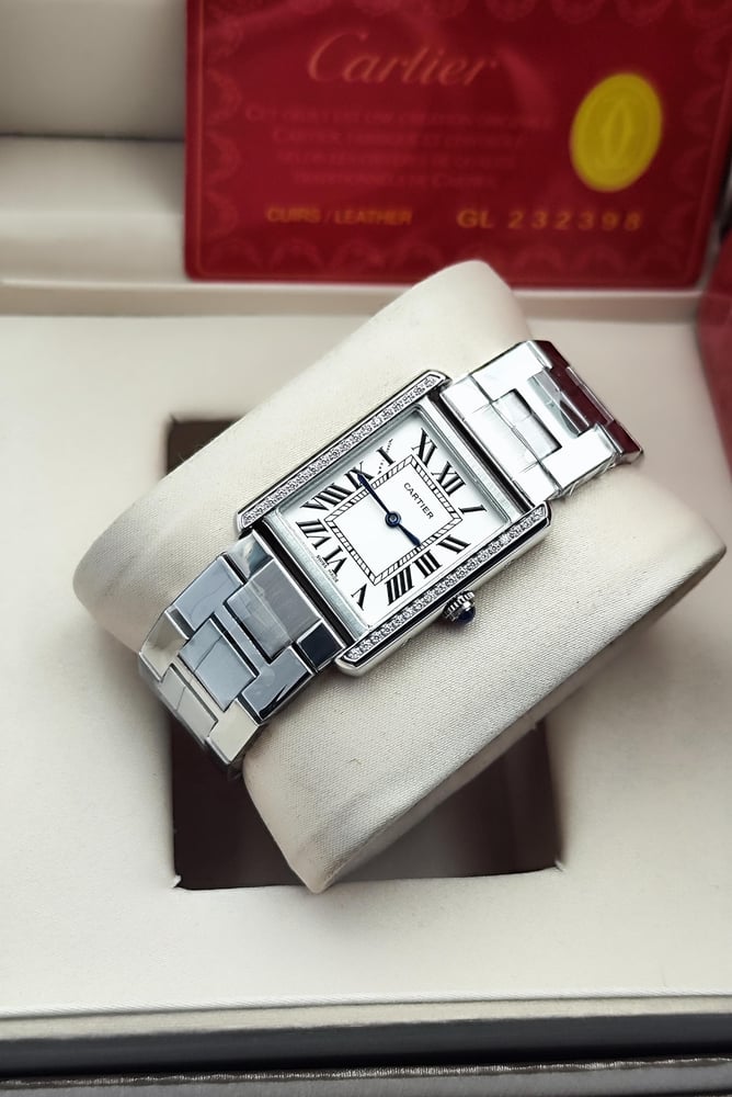 ساعة كارتير Cartier نسائية ستانلس ستيل بطارية