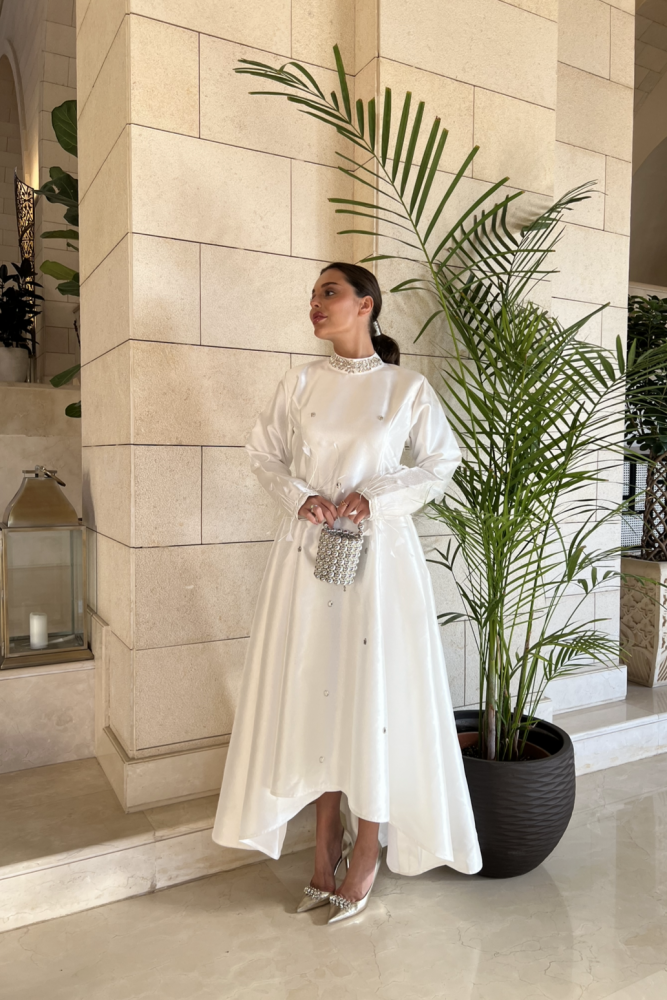 Swiss Fabric Jilbab - Off White