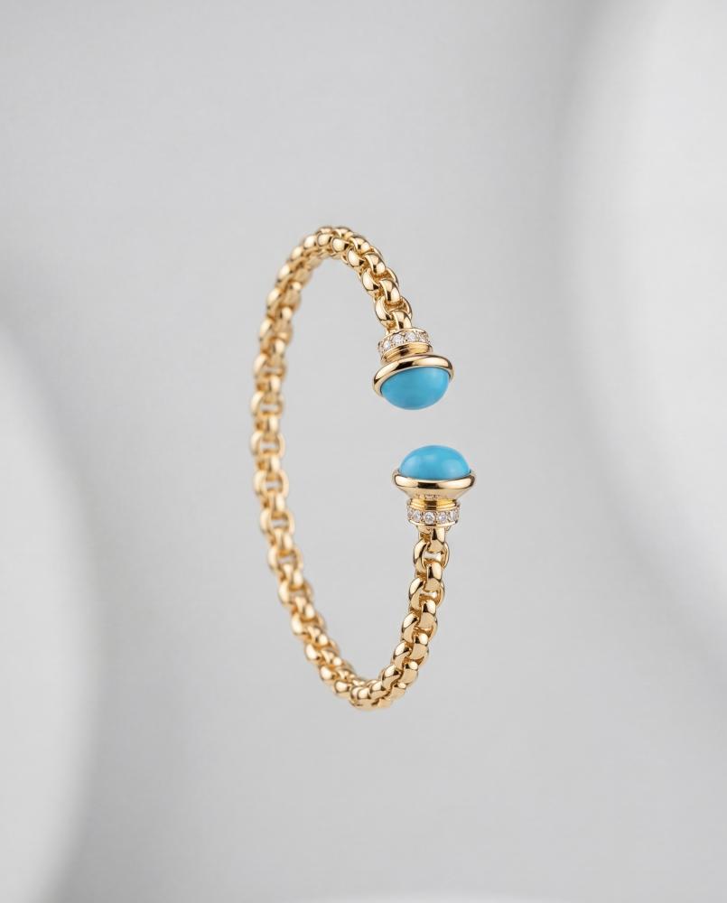 Gold bracelet turquoise