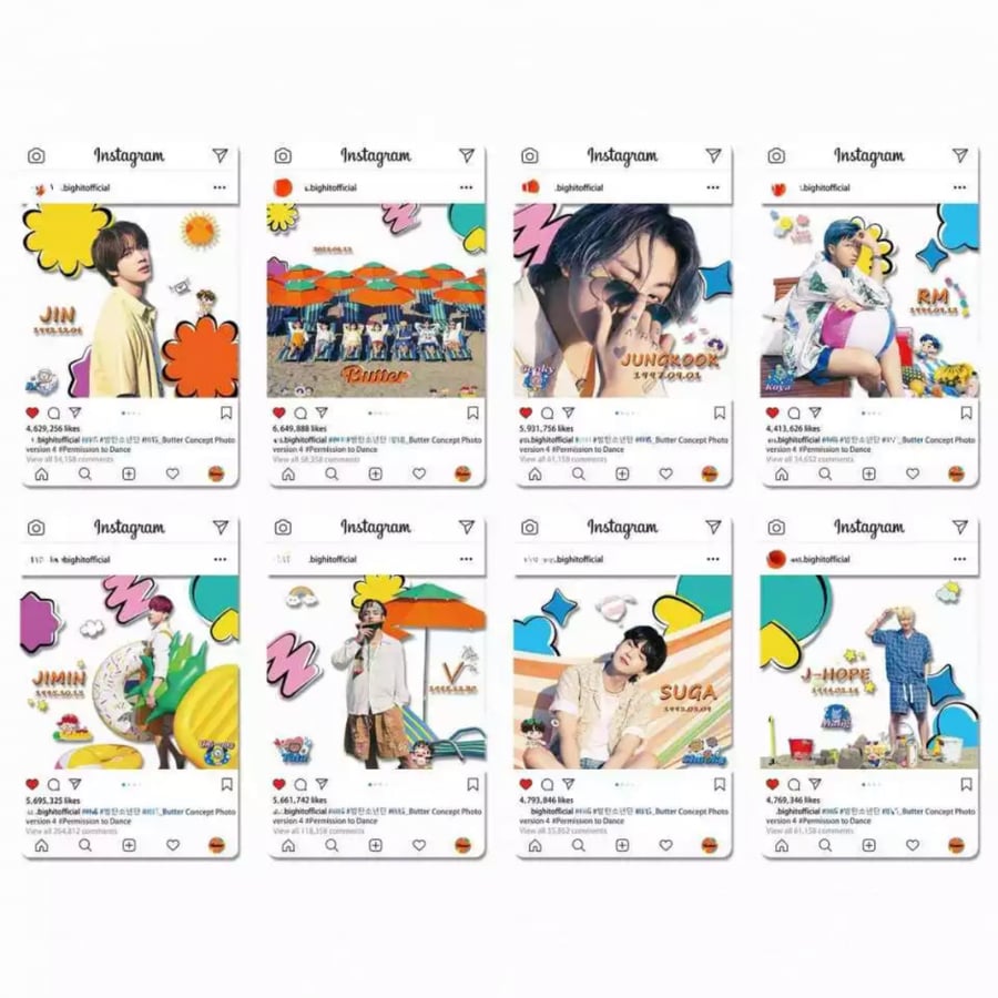8 فوتوكارد بلاستك شفاف BTS(PTD