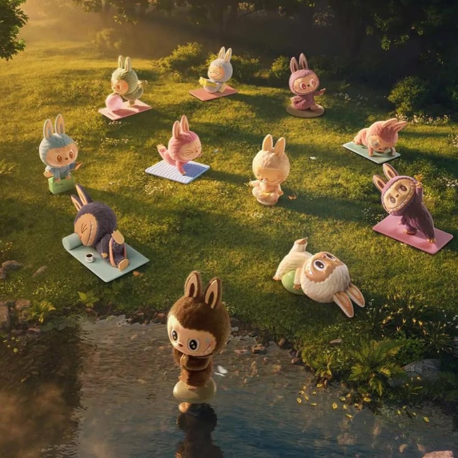 (Random) THE MONSTERS Labubu Lazy Yoga Series Figures