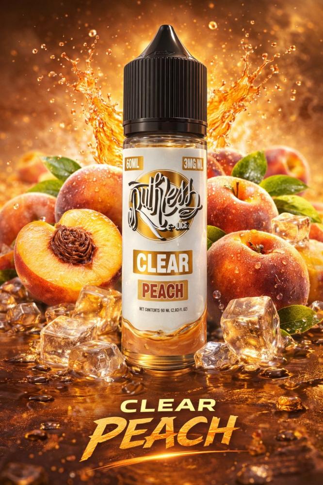 Ruthless Clear Peach flavor from Ruthless company 60ml