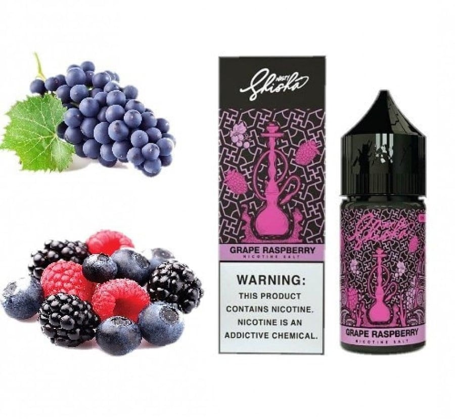 نكهة سولت ناستي شيشة عنب توت Nasty Shisha Grape Raspberry Salt