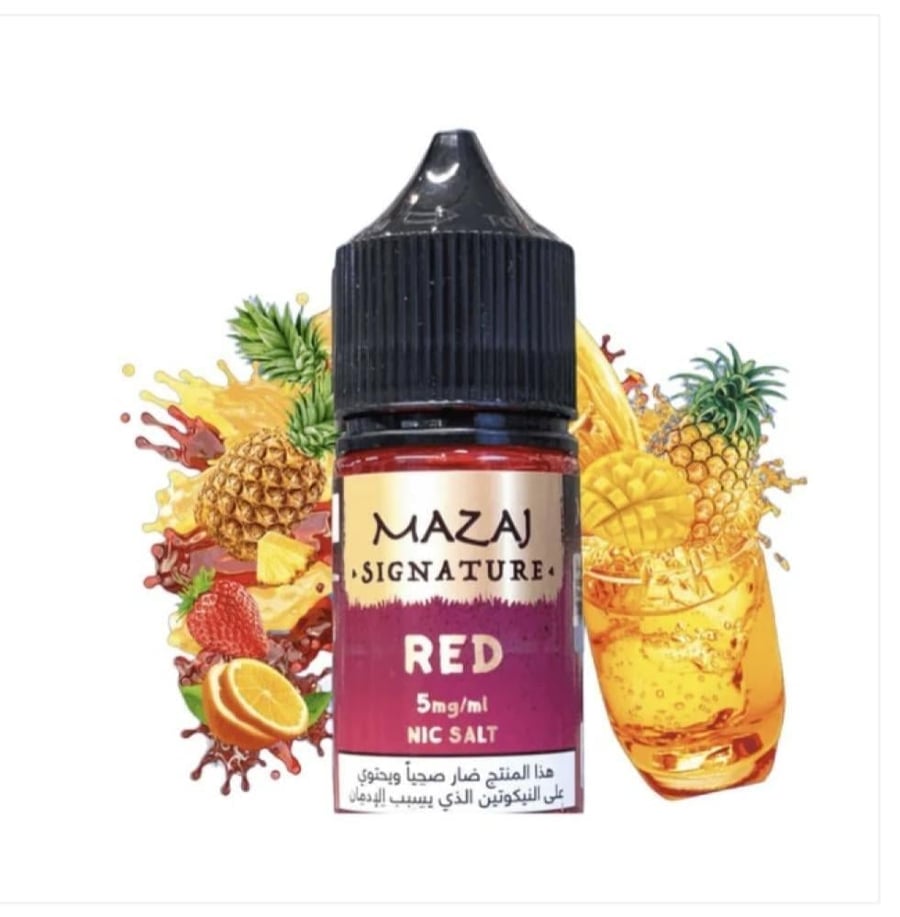 نكهة سقنيتشر احمر من شركة مزاج 30مل - MAZAJ SIGNATURE RED 30ml