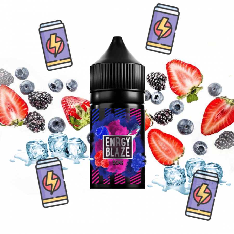 نكهة مشروب الطاقة ميكس توت البارد من سام فيب سولت نيكوتين - ENERGY BLAZE ICE - SAMS VAPE Salt Nicotine