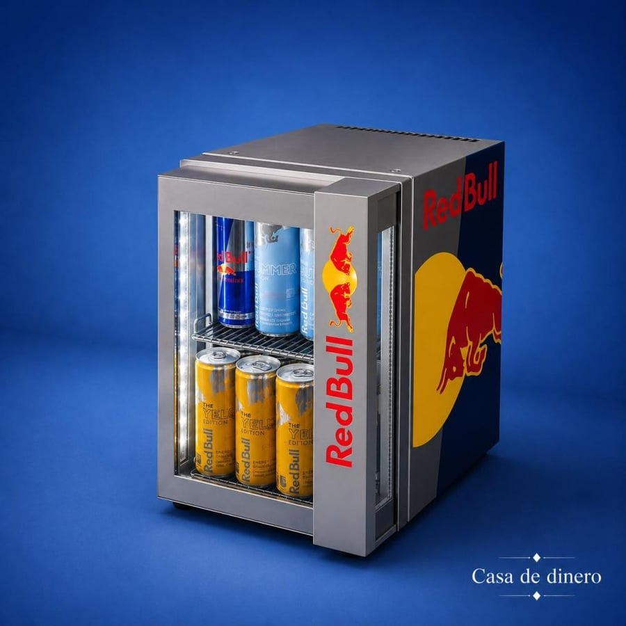 ثلاجة رد بول ميني Red bull ( استعمال خفيف مرتين )