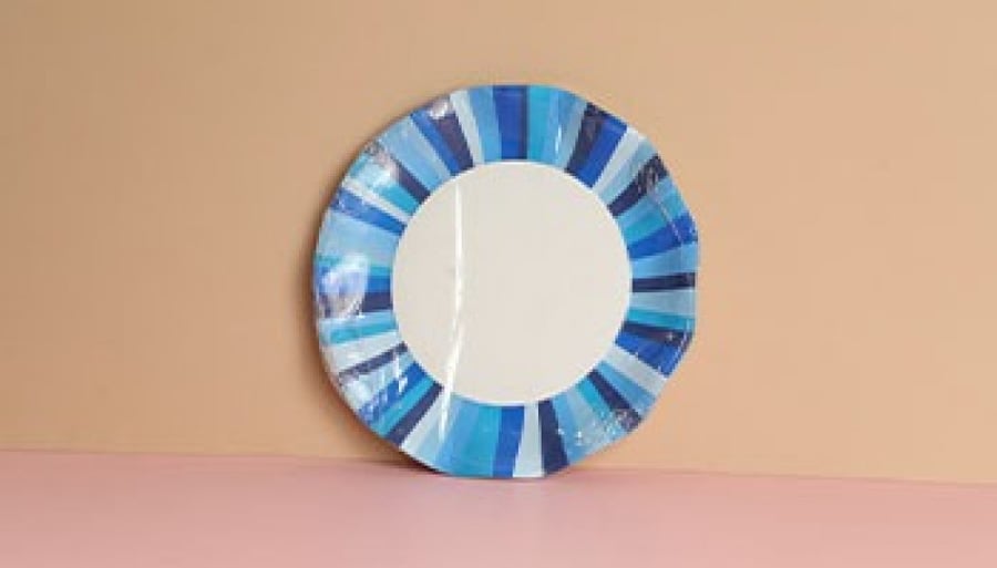 Dinning plate multiple blue