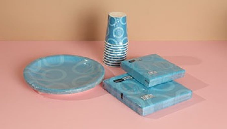 Aqua dinning plate circle