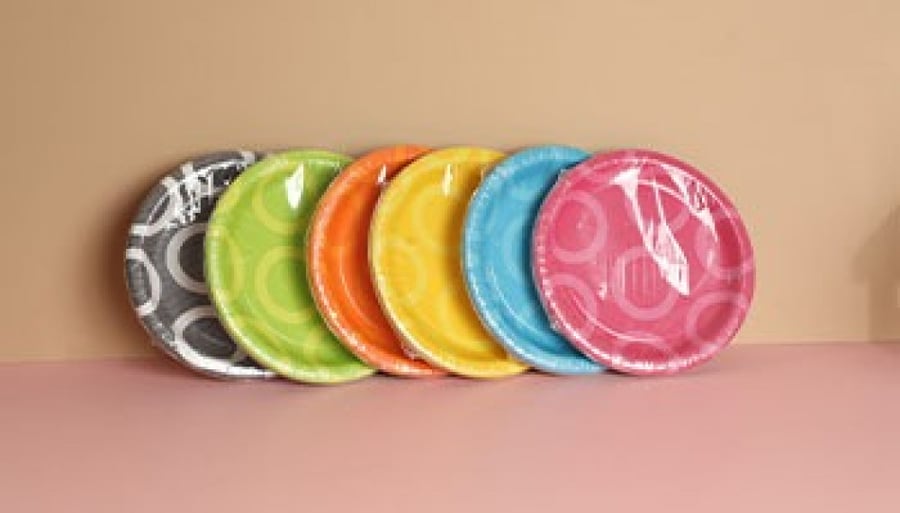 Aqua dinning plate circle