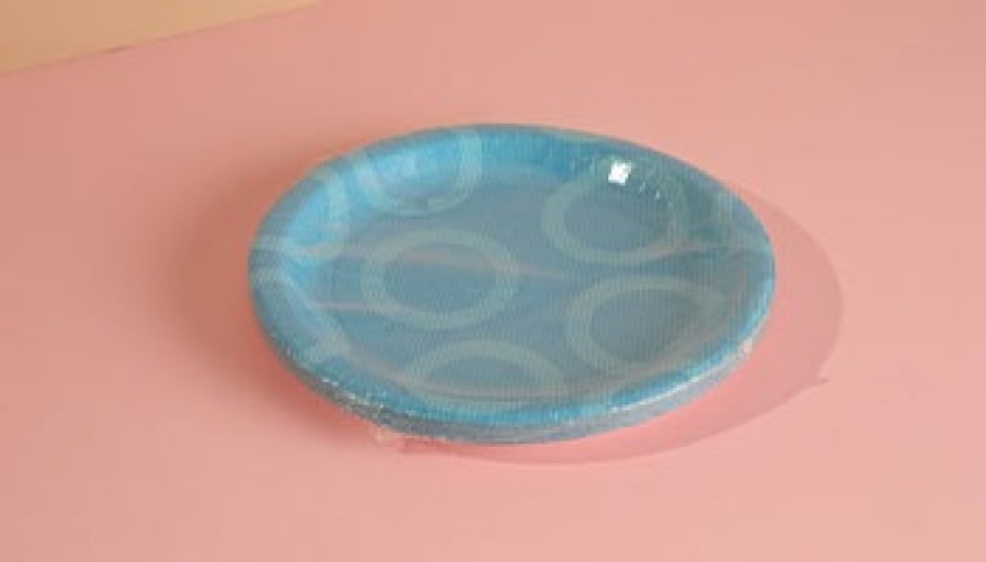 Aqua dinning plate circle
