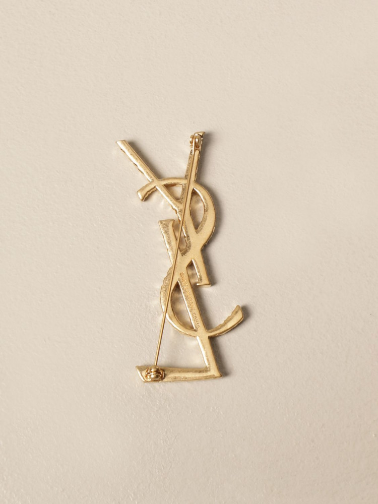 YSL Saint Laurent Monogram brooch