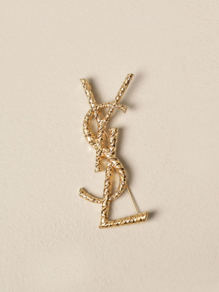 YSL Saint Laurent Monogram brooch