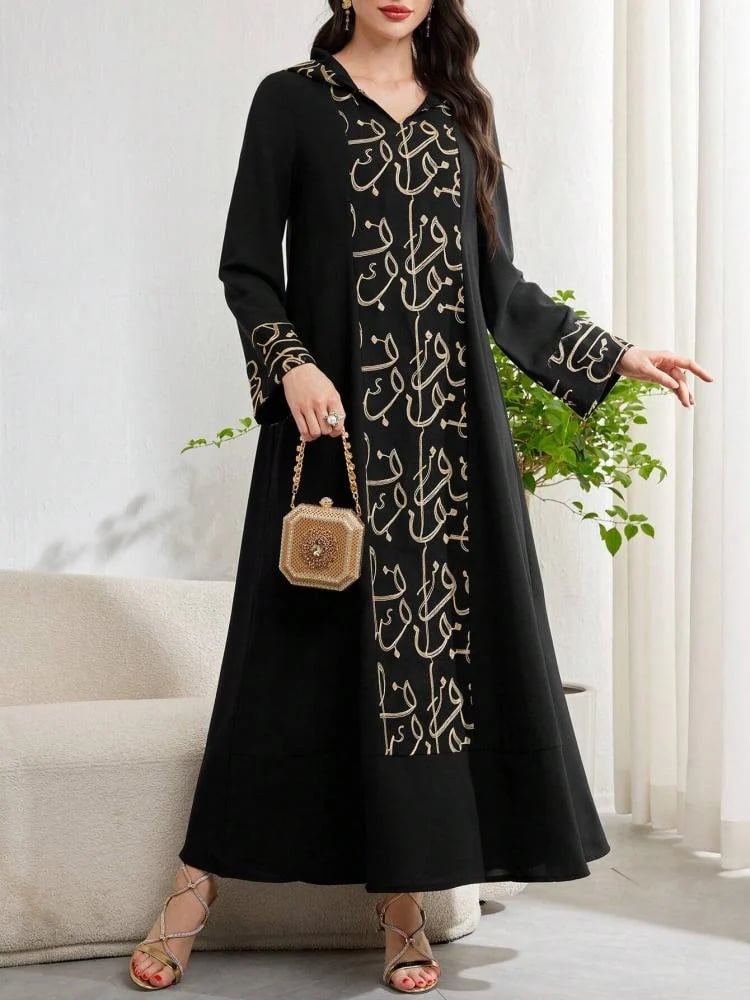 عباءة مطبوعة فضفاضة