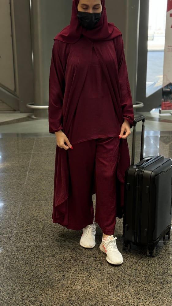 Travel Abaya Maroon S33