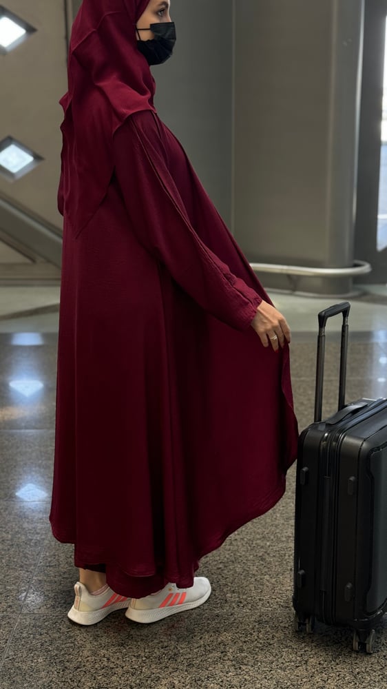 Travel Abaya Maroon S33