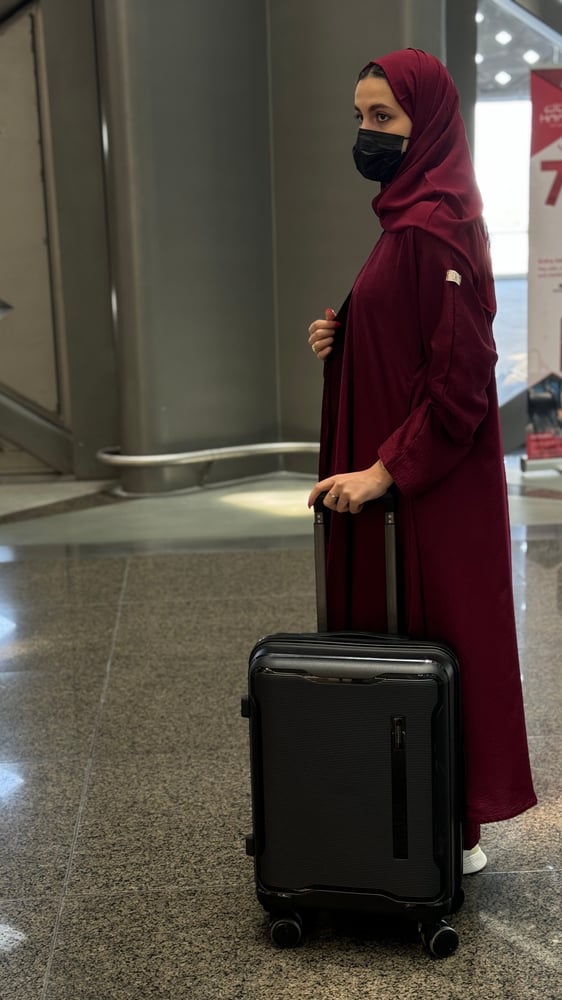 Travel Abaya Maroon S33