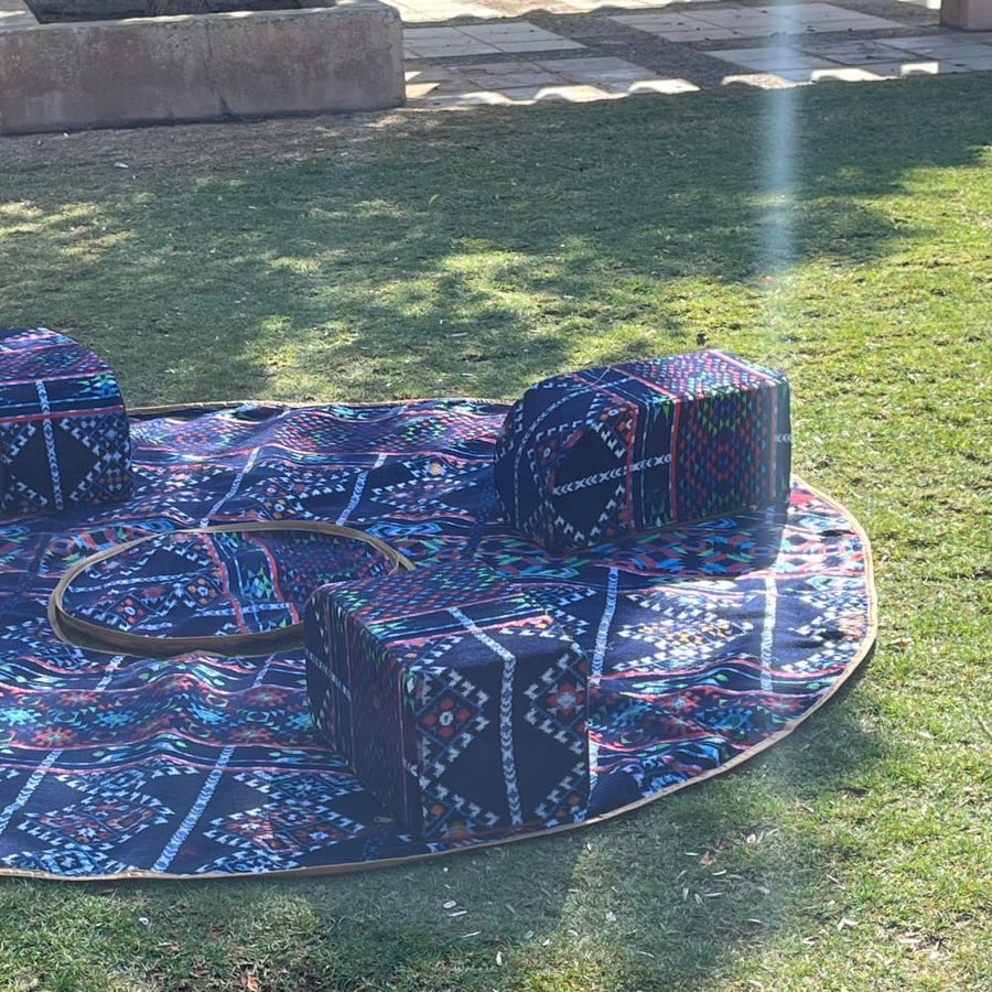 طقم مدات بشنطه دائريه كحلي