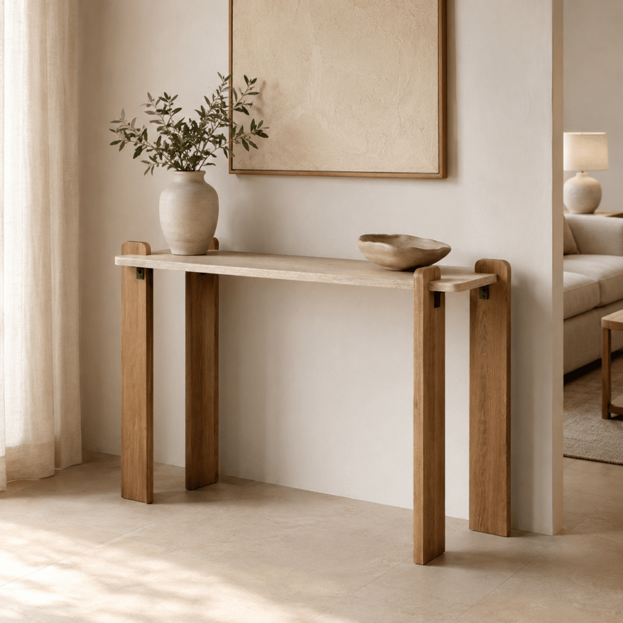 YG-008 BEIGE BROWN طاولة كونسول
