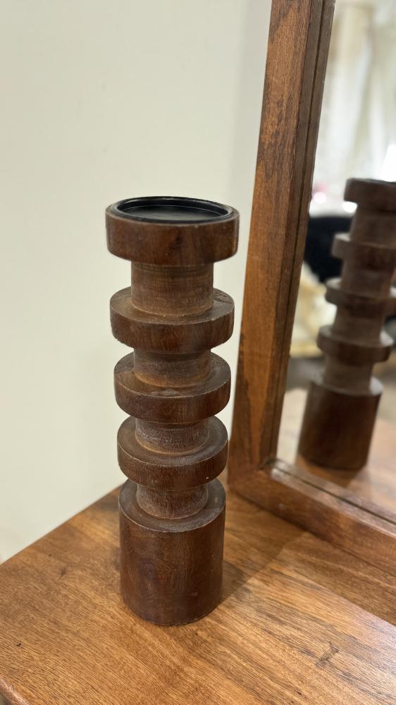 شمعدان خشب غامق30cm