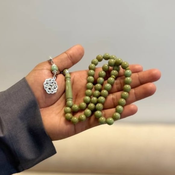 سبحة بكلايت اخضر فاتح مطعم