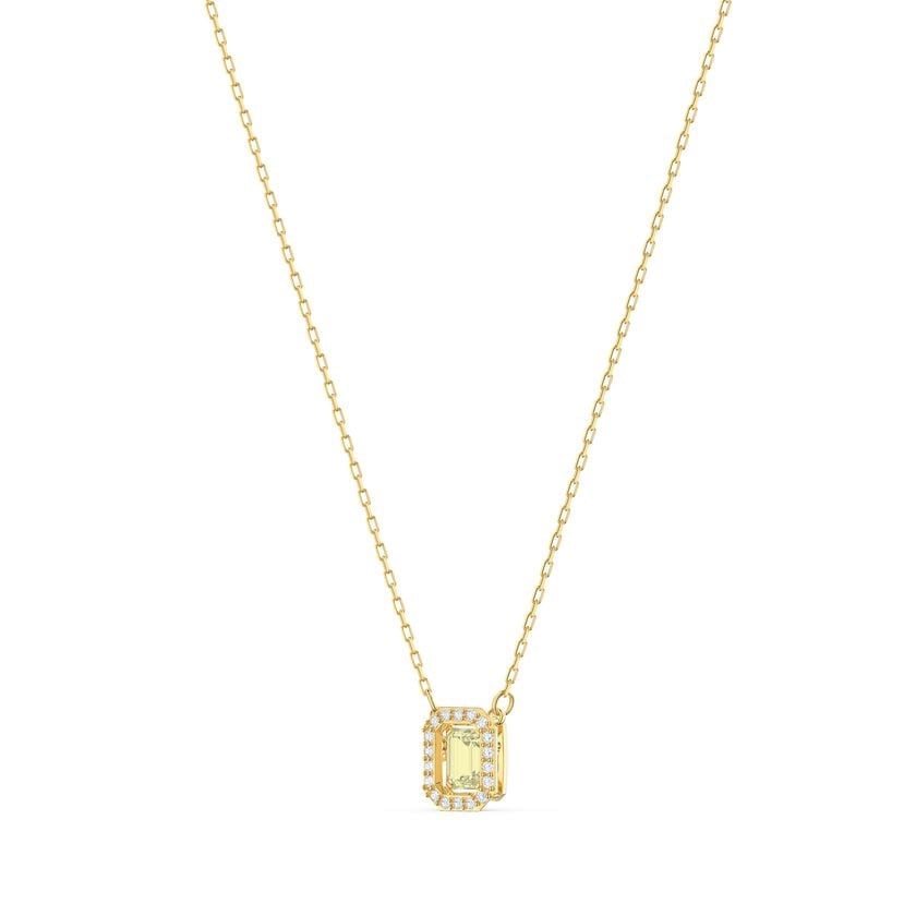 gold yellow dancing stone silver necklace