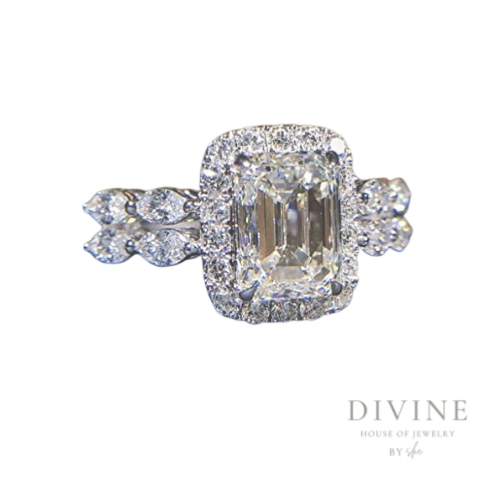 double chain silver ring