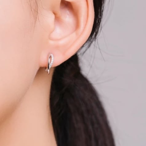 Geometry line silver 925 earrings