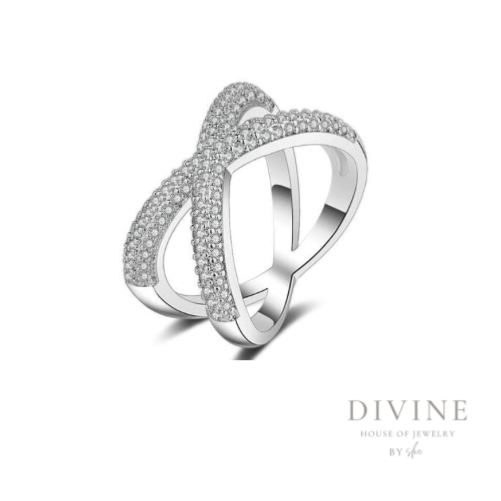 cross silver ring