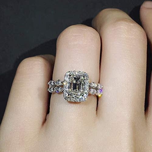 double chain silver ring