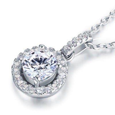 round silver 925 necklace