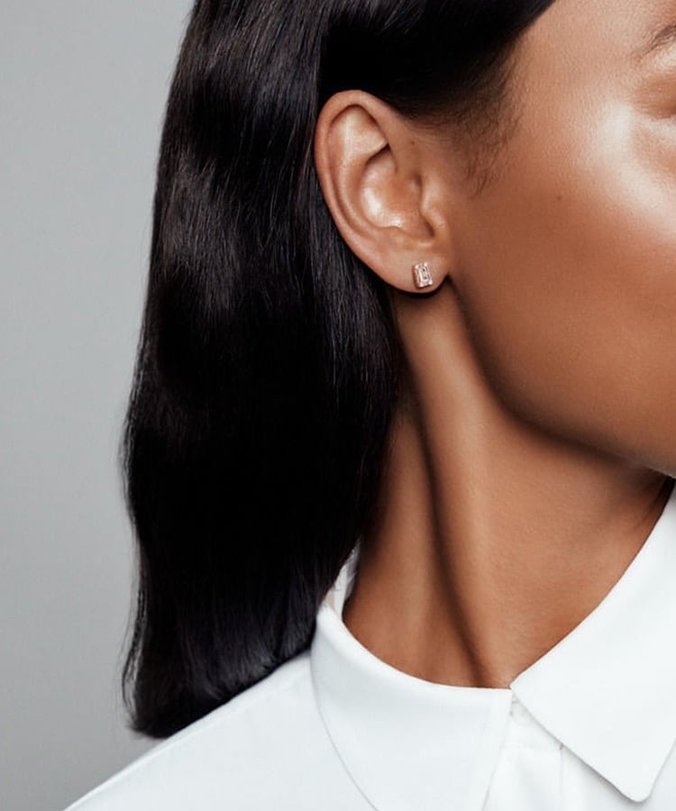 ice club rose gold silver 925 earrings