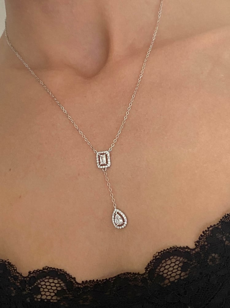 golden zircon  necklace