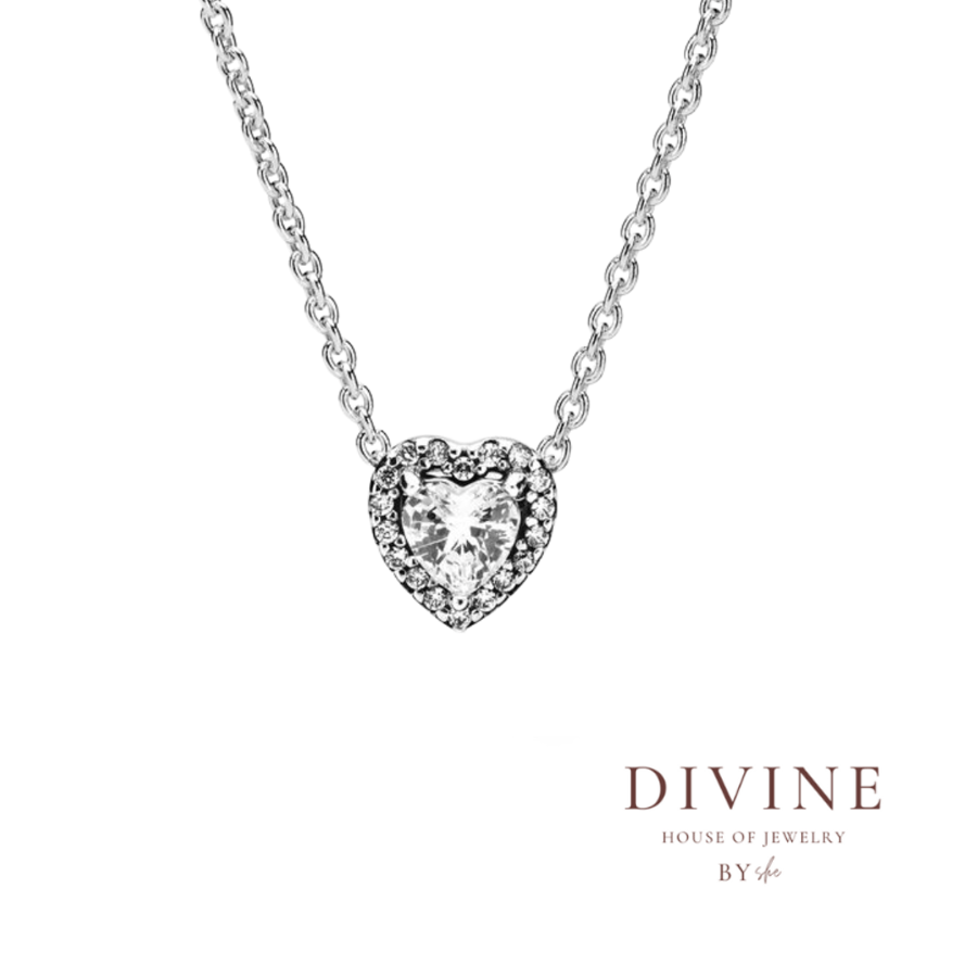 heart shaped pendant silver 925 necklace