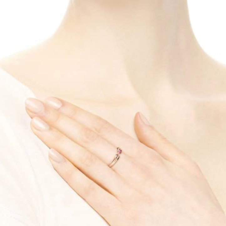hearts open rose gold 925 ring