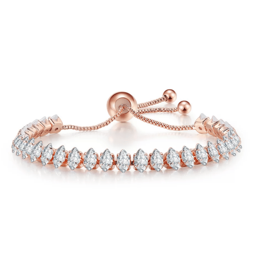 rose gold zircon stone bracelet