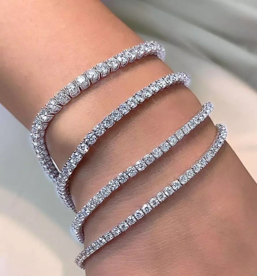 tennis silver bracelet