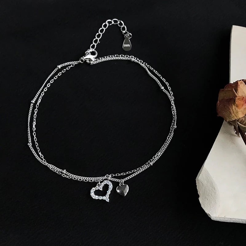 heart silver 925 bracelet