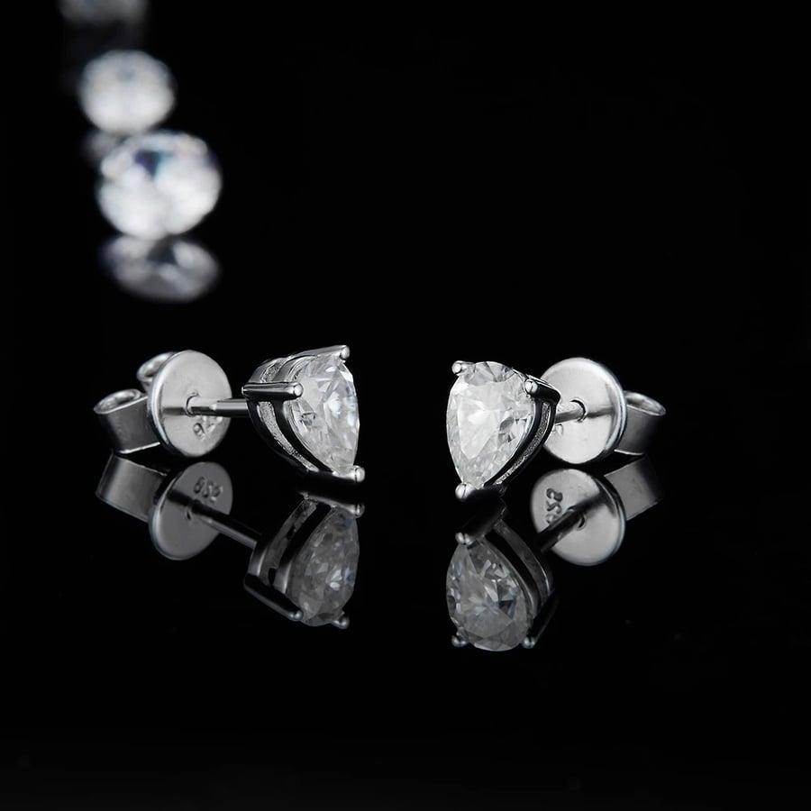 Drop cut stone silver 925 set