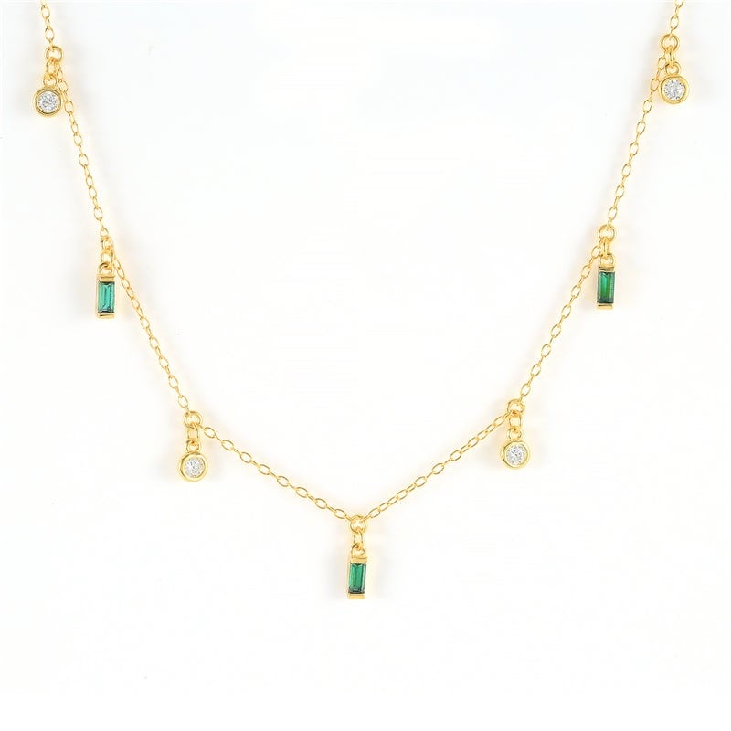 Little Square silver 925 gold plated  Necklace