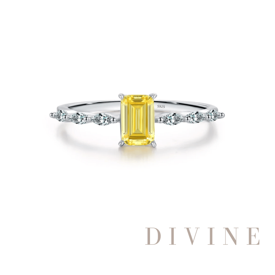 Emerald Cut Silver925 pink stone